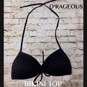 O'RAGEOUS BLACK BIKINI TOP!